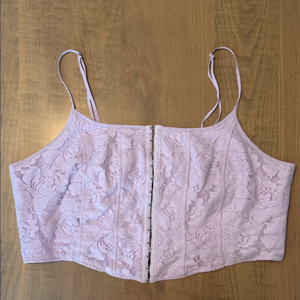 Wild Fable Light Purple Lace Crop Top